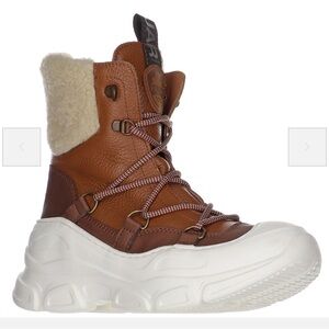 Pajar 10 winter brown  Leather Winter Boots with Cream Lining